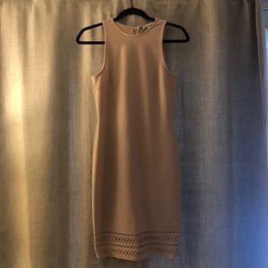 SUMMER CLEARANCE: Bodycon Midi Dress - Tan